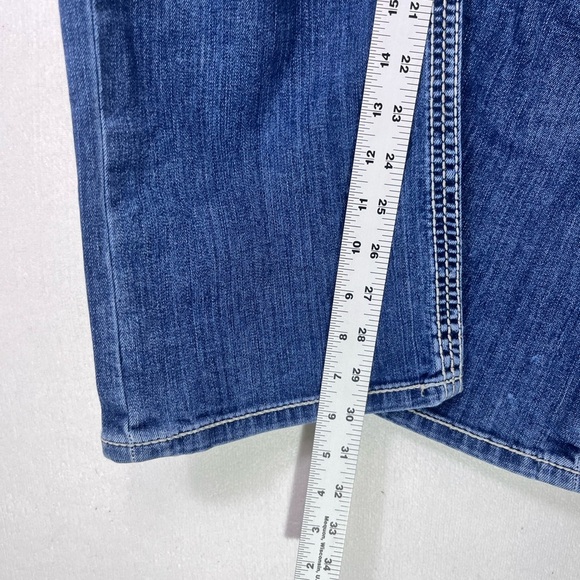 BKE Buckle Tyler Straight Leg Jeans Mens 32R Stretch Denim Blue Wide Stitch 1941 - Picture 6 of 10